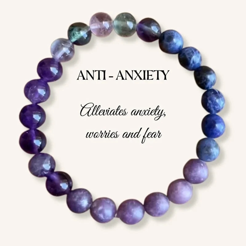 Retro Bohemian Round Semi-precious Stone Elastic String Bracelets In Bulk Natural Stone Bracelet