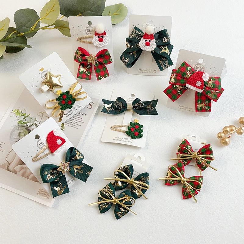 Christmas Cute Bow Knot Elk Cloth Party Party Accessories