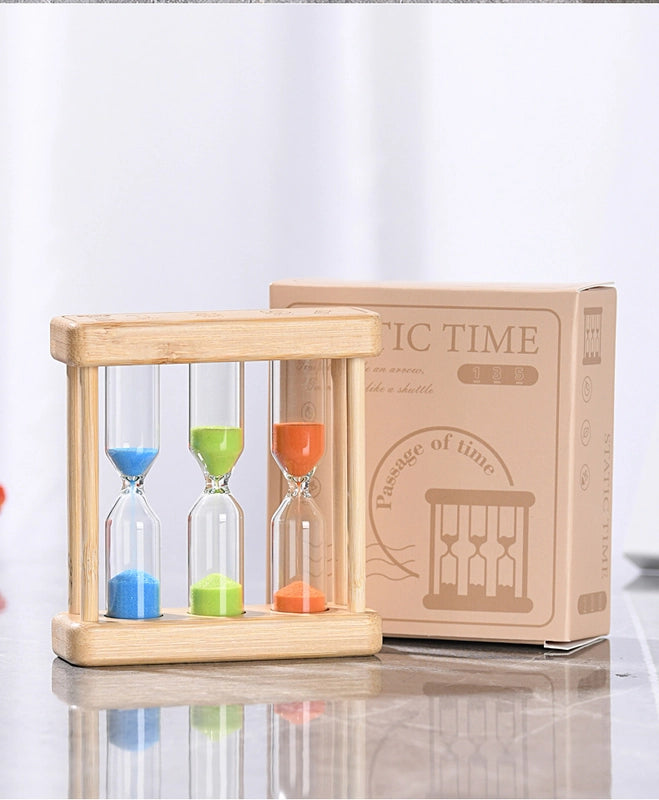 Creative Bamboo Fluorescent Timer Home Bedroom Ornaments 1-30 Minutes Luminous Time High Sense