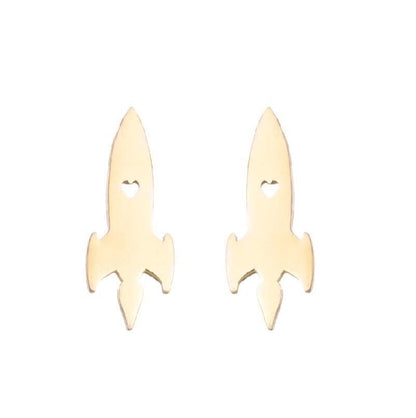 1 Pair Fashion Geometric Plating 304 Stainless Steel 18K Gold Plated Ear Studs