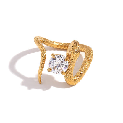 Fashion Creative Circle Geometric Stainless Steel Electroplating Rings