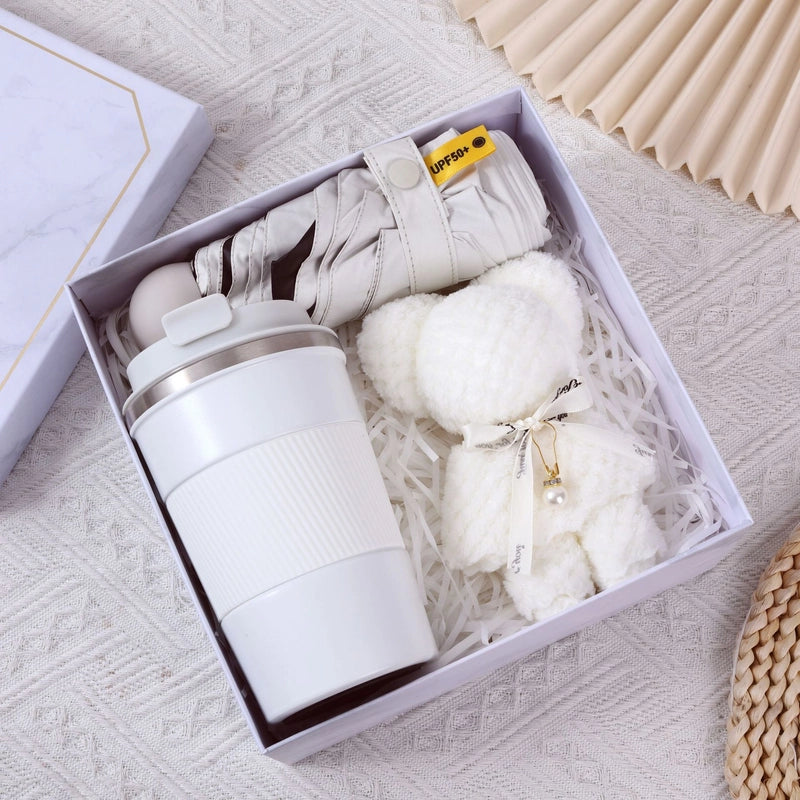 Business Gift Set Women's Day Gift Employee Activity Insulated Cup Umbrella Suitable For Clients