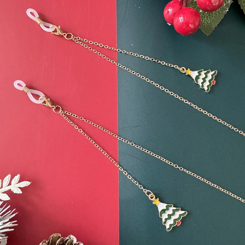 Vacation Christmas Tree Alloy Christmas Women's Glasses Chain