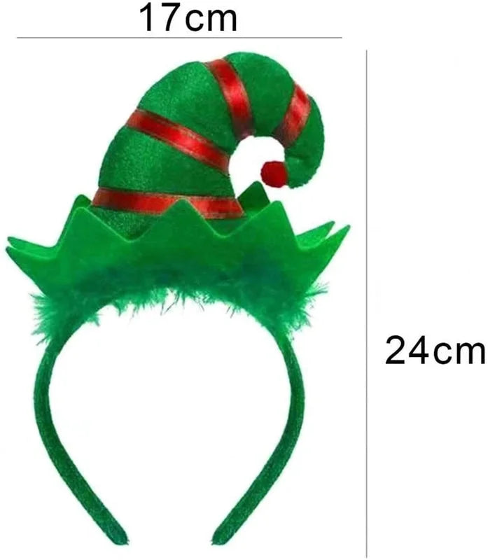 European And American Children's Hair Accessories Elves Hat Christmas Hairband Halloween Funny European And American LED Light Headdress Spot