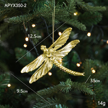 Christmas Elegant Lady Pastoral Star Elk Plastic Holiday Banquet Hanging Ornaments Decorations Hanging Ornaments