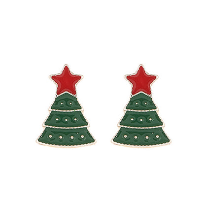 Christmas Cute Minimalist Christmas Tree Santa Claus Snowman Alloy Party Festival
