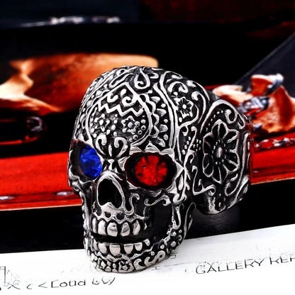 Retro Skull Alloy Plating Halloween Unisex Open Rings