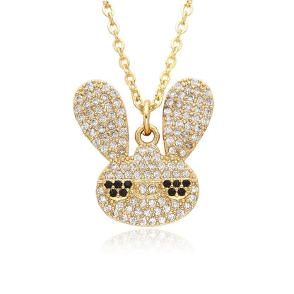 Casual Minimalist Animal Copper Inlay Zircon Necklace