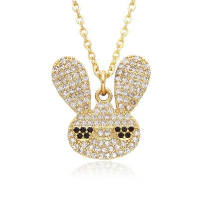 Casual Minimalist Animal Copper Inlay Zircon Necklace