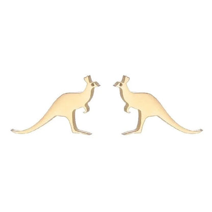 1 Pair Minimalist Animal Plating 304 Stainless Steel 18K Gold Plated Ear Studs