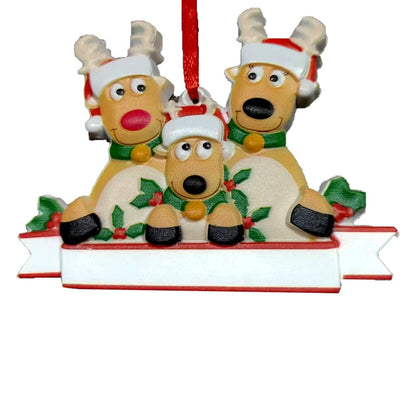 Christmas Fashion Dog Resin Party Hanging Ornaments