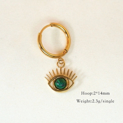 6 Pieces Minimalist Classic Style Solid Color Inlay 304 Stainless Steel Rhinestones Drop Earrings