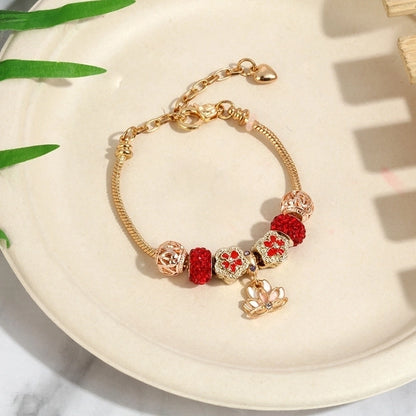 Minimalist Christmas Tree Santa Claus Snowflake Alloy Beaded Plating Women's Bracelets 1 Piece