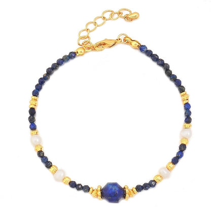 Natural Stone Copper Beaded Irregular Bracelets