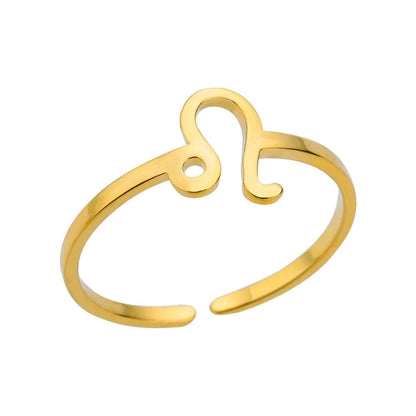 Basic Minimalist Constellation 304 Stainless Steel Plating Open Rings