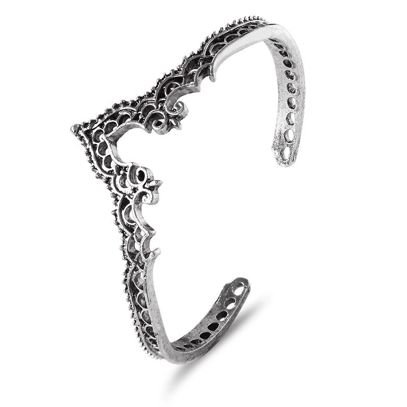 Alloy Gold Plated Silver Plated Hip-Hop Classic Style Streetwear Plating Hollow Out Inlay Animal Artificial Crystal Artificial Pearls Zircon Wristband Bangle