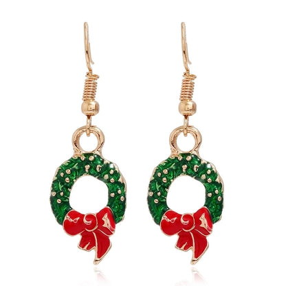 Fashion Christmas Tree Santa Claus Alloy Plating Women's Drop Earrings 1 Pair