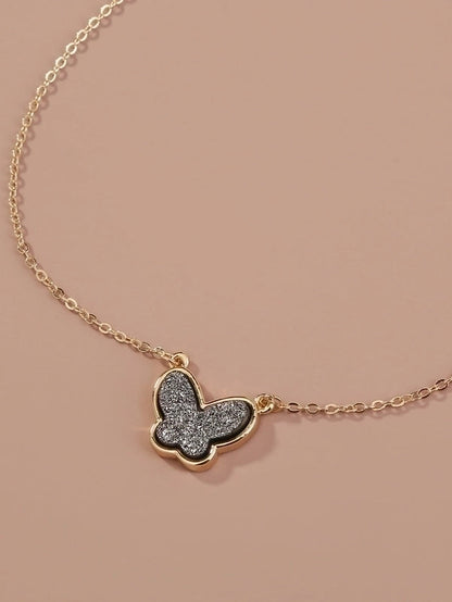 Copper Hip-Hop Retro Polishing Solid Color Snake Necklace