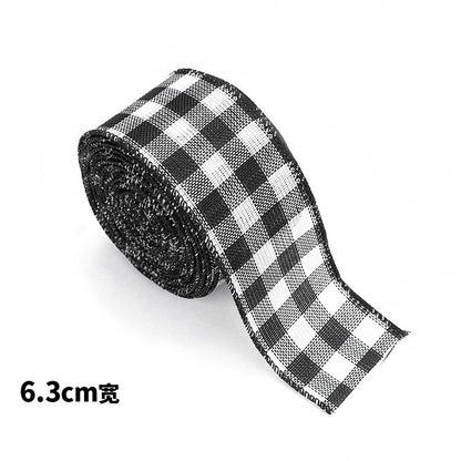 Christmas Ribbon Burlap Ribbon Christmas Atmosphere Ribbon Decoration Supplies Snowflake Bow Red Gold Edge Burlap Ribbon