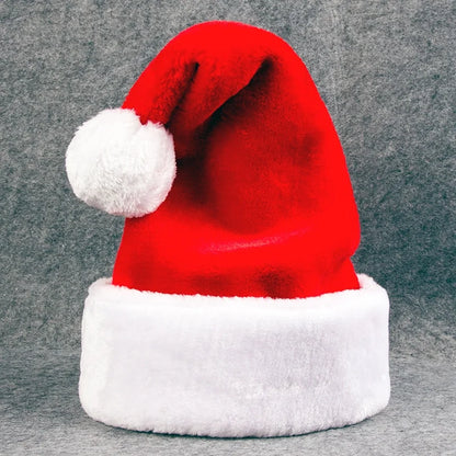 Christmas Extra Large Hat Plush Decorations Thickened 2024 Plush High-end Christmas Santa Claus Hat Lengthened