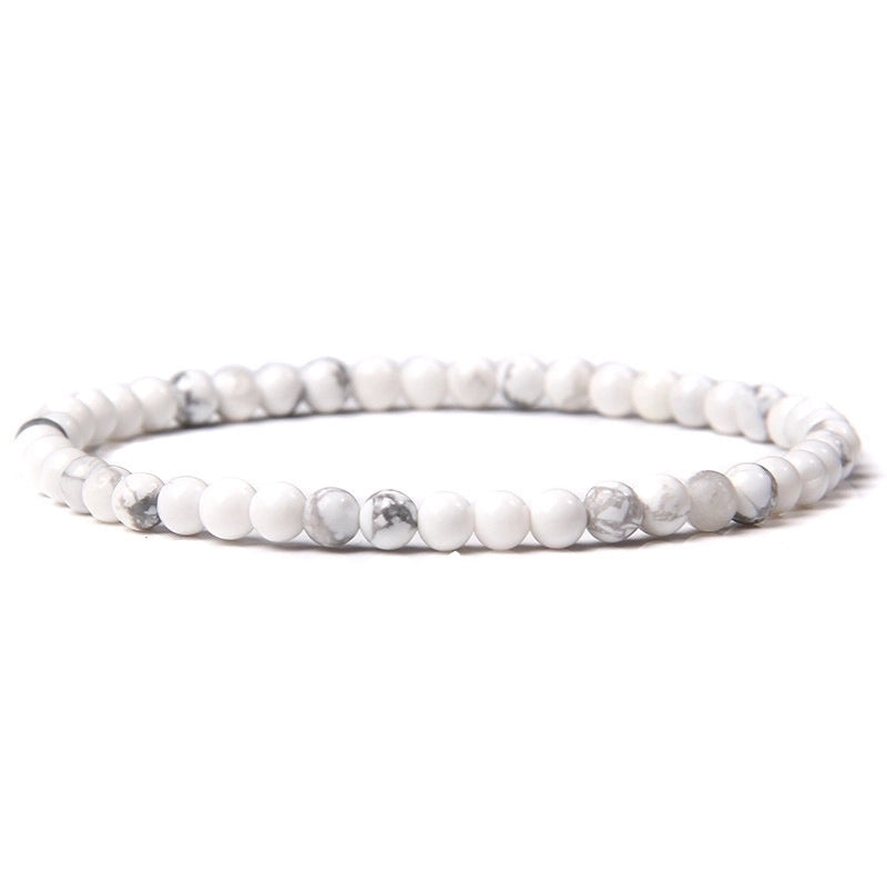 Romantic Classic Style Round Natural Stone Bracelets In Bulk