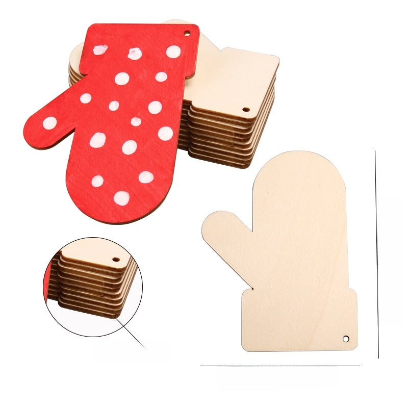 Christmas Pendant Home Decoration Supplies Wood Crafts Creative Carving Wood Christmas Tree Hanging Ornaments