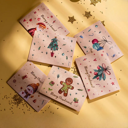 Christmas Artistic Snowman Christmas Card