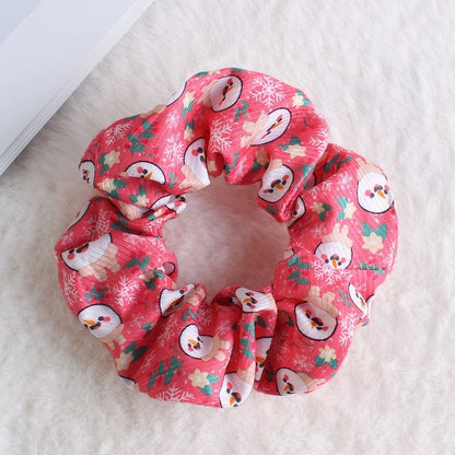 Classic Style Women's Plaid Snowflake Cloth Hair Tie
