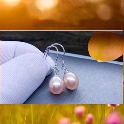 1 Pair Retro Water Droplets Freshwater Pearl Drop Earrings