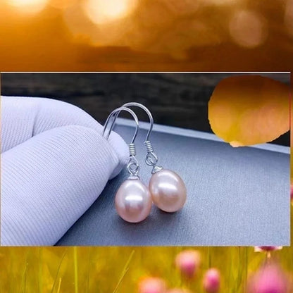 1 Pair Retro Water Droplets Freshwater Pearl Drop Earrings