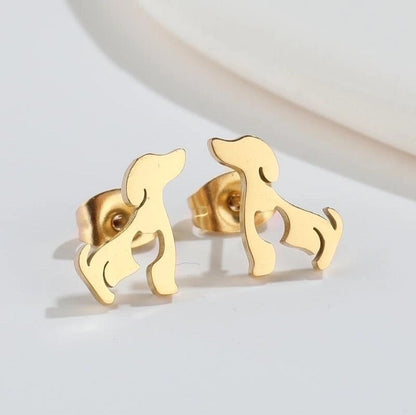1 Pair Fashion Animal 304 Stainless Steel 18K Gold Plated Ear Studs