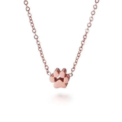 Minimalist Korean Style Animal Paw Print Titanium Steel 18K Gold Plated Plating Bracelets Earrings Necklace