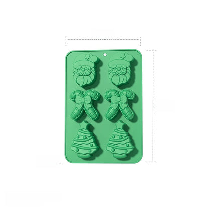 In Stock 6 Even Christmas Silicone Cake Mold DIY Household Kitchen Food Grade Baking Tools Manufacturers