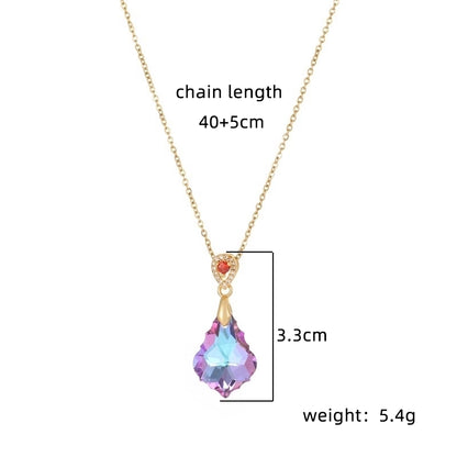 Copper 18K Gold Plated Plating Inlay Double Ring Letter Zircon Necklace