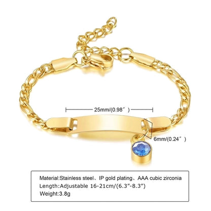 Casual Round Stainless Steel Gold Plated Zircon Bracelets In Bulk