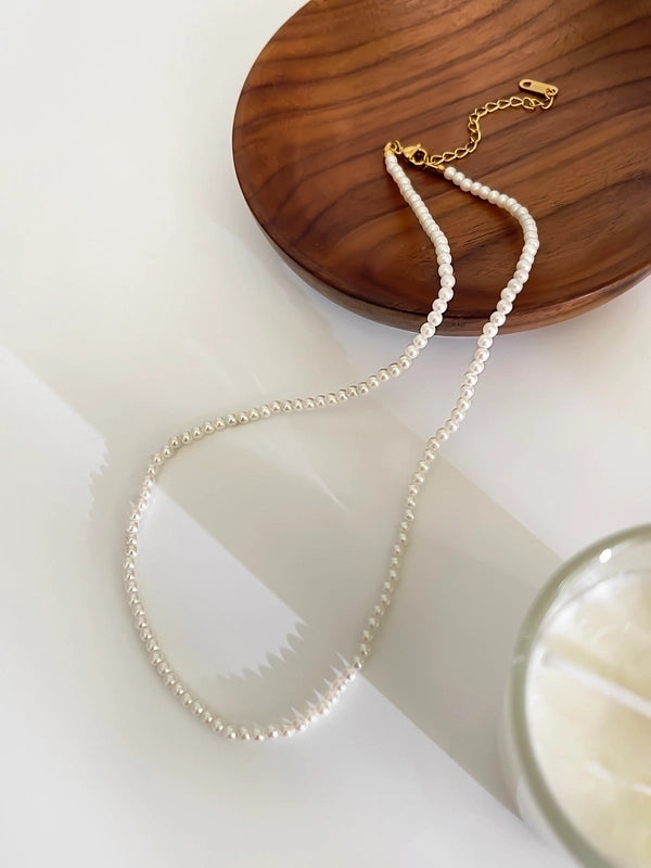 Elegant Retro IG Style Conch Crab 316L Stainless Steel Imitation Pearl 18K Gold Plated Three-dimensional Necklace