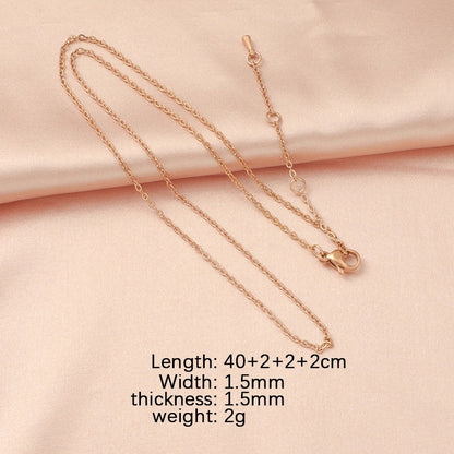 Stainless Steel 18K Gold Plated Minimalist Plating Solid Color None Necklace