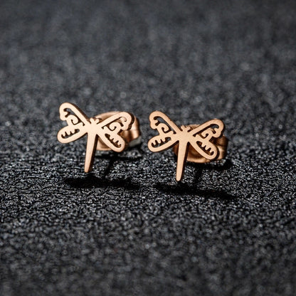 1 Pair Sweet Minimalist Artistic Animal Irregular Polishing Plating 304 Stainless Steel 18K Gold Plated Ear Studs