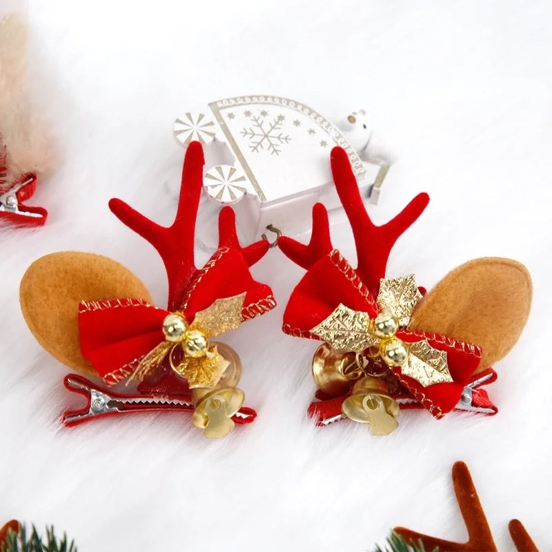 Christmas Cartoon Style Cute Antlers Party Festival Hairpin