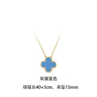 Moderate Luxury Letter Number Flower Stainless Steel 18K Gold Plated Necklaces