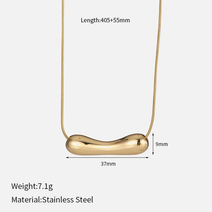 Elegant Glam Geometric Heart Shape Solid Color 304 Stainless Steel Rhinestones Inlay Stainless Steel Necklaces