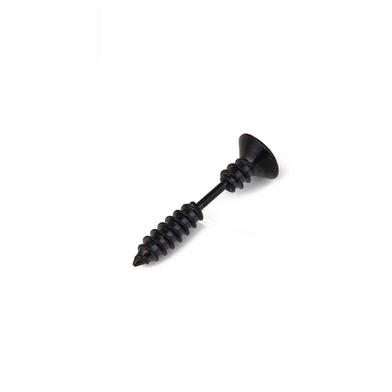 Fashion Punk Style Titanium Steel Screw Stud Earrings
