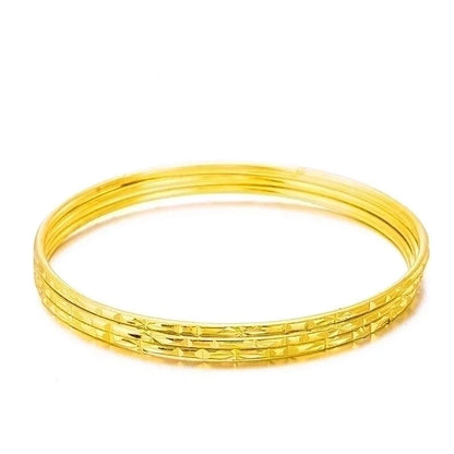 Minimalist Geometric Copper Gold Plated Bangle 1 Piece