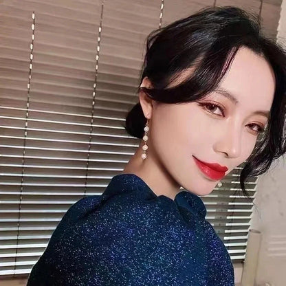 Fashion Geometric Pearl Plating Earrings 1 Pair