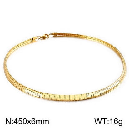 Minimalist Geometric 304 Stainless Steel 18K Gold Plated Choker