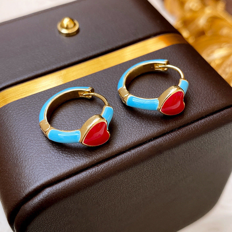 Mid-century Modern Ellipse Geometric Alloy Electroplating Earrings