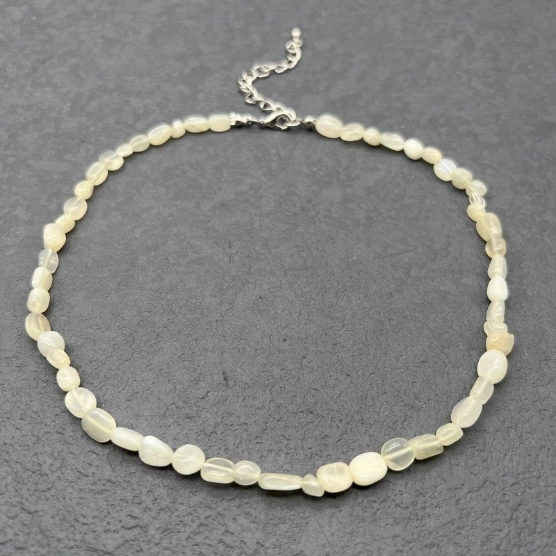 Ethnic Style Geometric Natural Stone Beaded Necklace