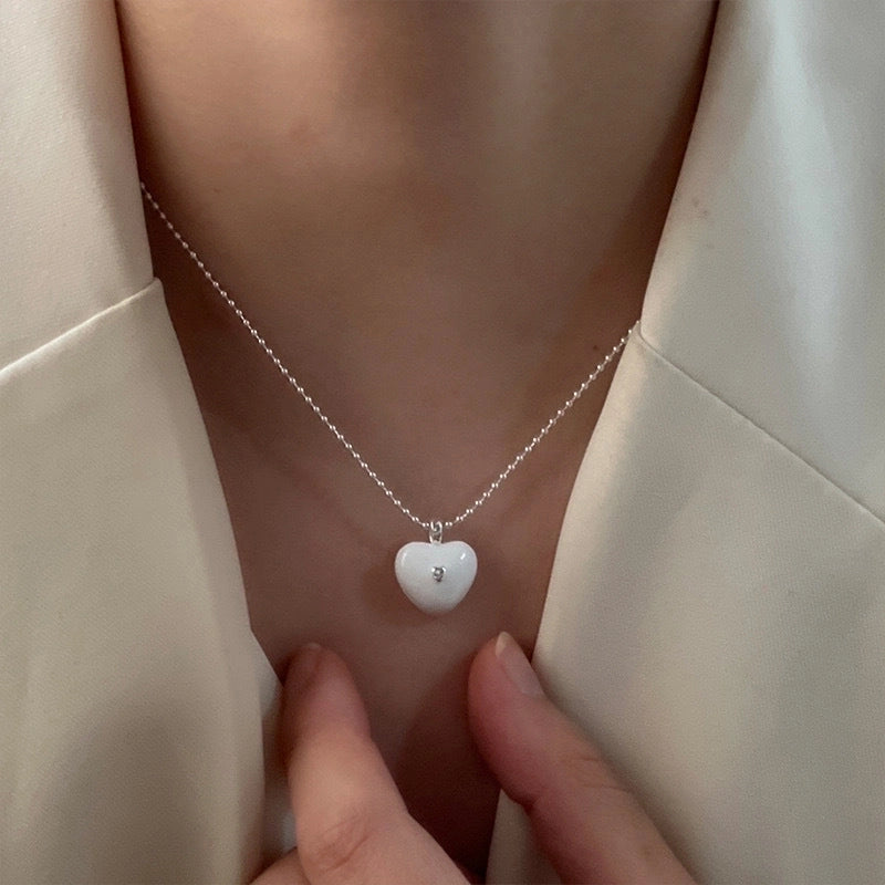 Minimalist Heart Shape Copper Plating Pendant Necklace