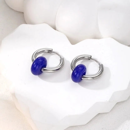 6 Pieces Minimalist Geometric 201 Stainless Steel Alloy Drop Earrings