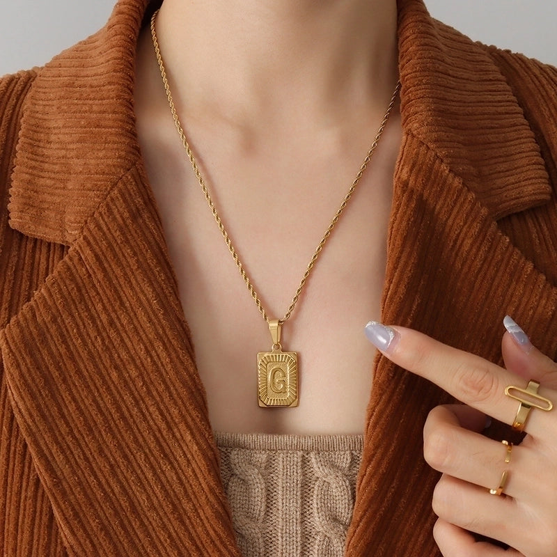 Minimalist Letter 304 Stainless Steel 18K Gold Plated Plating Choker